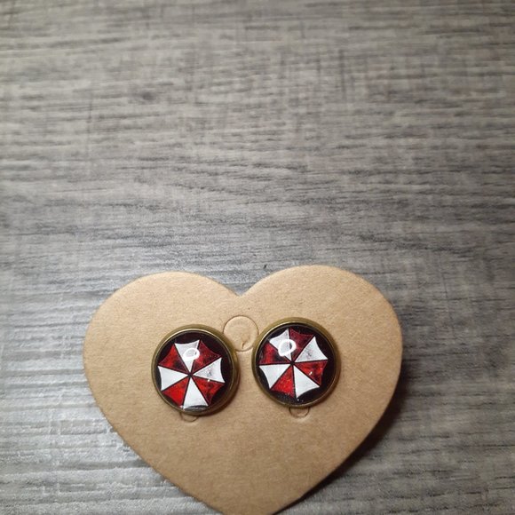 Resident Evil Umbrella Corporation Earrings - Picture 3 of 3